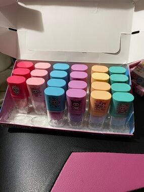 Cute Multicolor Lip Stain Set - Pastel Shades 6 piece bundle